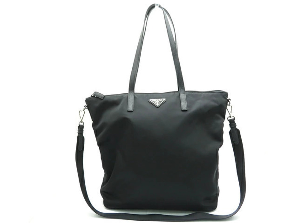 Prada Shoulder Bag Black Tote dated August Handbag